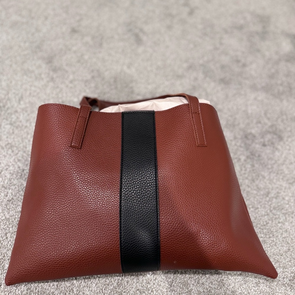 Brown leather Vince Camuto tote